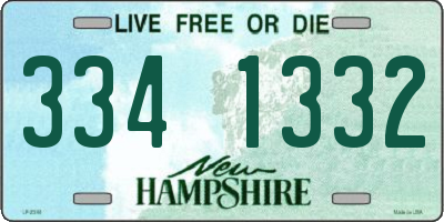 NH license plate 3341332