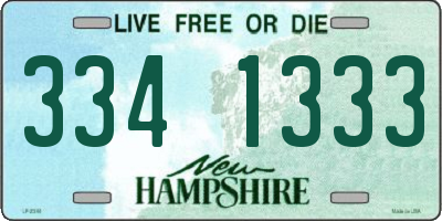 NH license plate 3341333