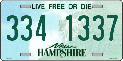 NH license plate 3341337