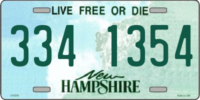 NH license plate 3341354