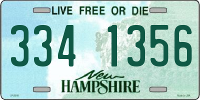 NH license plate 3341356