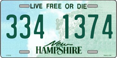 NH license plate 3341374