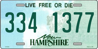 NH license plate 3341377