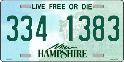 NH license plate 3341383