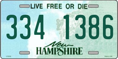 NH license plate 3341386