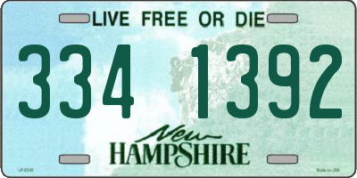 NH license plate 3341392