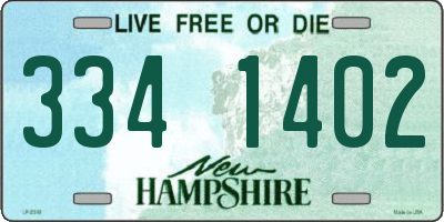NH license plate 3341402