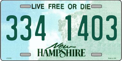 NH license plate 3341403