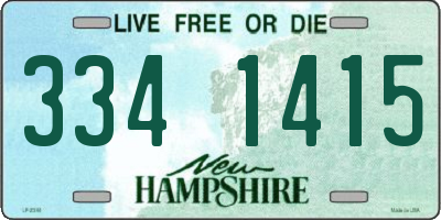 NH license plate 3341415
