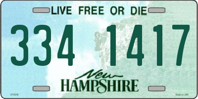 NH license plate 3341417