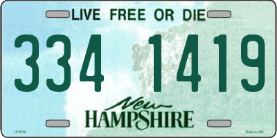 NH license plate 3341419