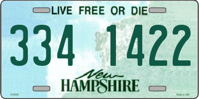 NH license plate 3341422