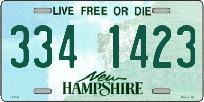 NH license plate 3341423