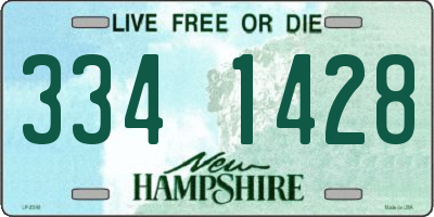 NH license plate 3341428