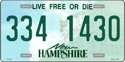 NH license plate 3341430