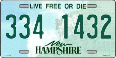 NH license plate 3341432