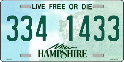 NH license plate 3341433