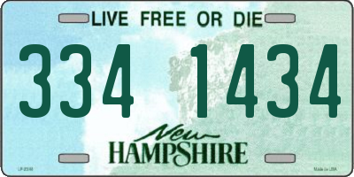NH license plate 3341434