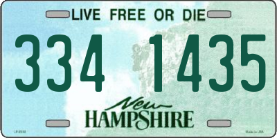 NH license plate 3341435