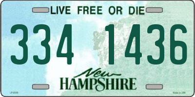 NH license plate 3341436