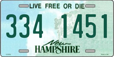 NH license plate 3341451