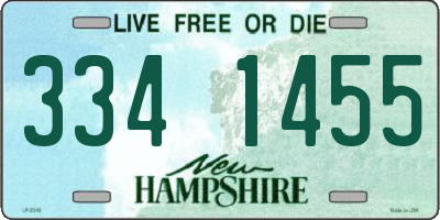 NH license plate 3341455