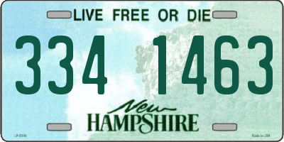 NH license plate 3341463