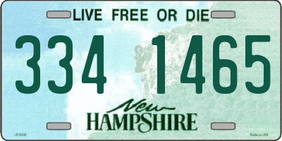 NH license plate 3341465