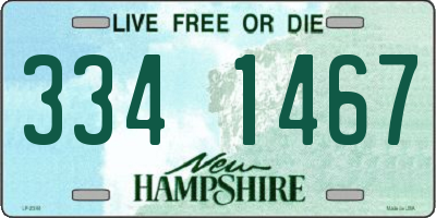 NH license plate 3341467