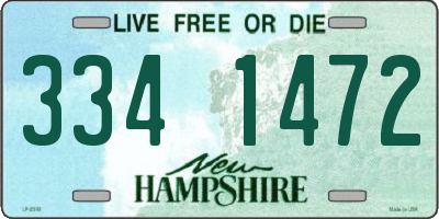 NH license plate 3341472