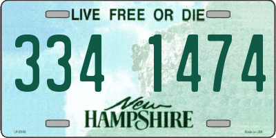 NH license plate 3341474