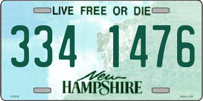 NH license plate 3341476