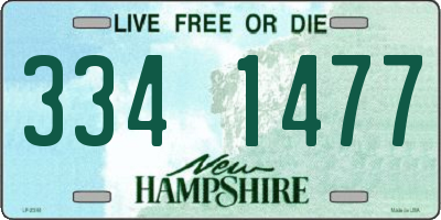 NH license plate 3341477