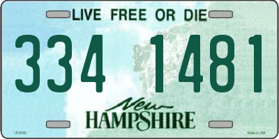 NH license plate 3341481