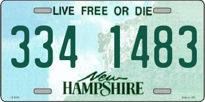 NH license plate 3341483