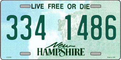 NH license plate 3341486