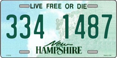 NH license plate 3341487