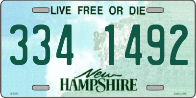 NH license plate 3341492