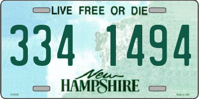 NH license plate 3341494