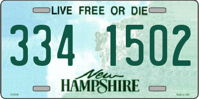 NH license plate 3341502