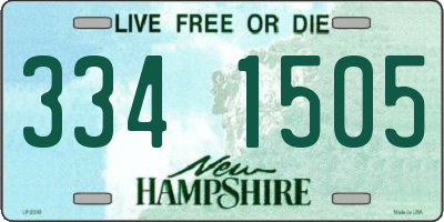 NH license plate 3341505