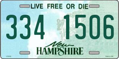 NH license plate 3341506