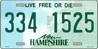 NH license plate 3341525