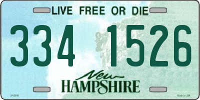 NH license plate 3341526