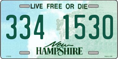 NH license plate 3341530