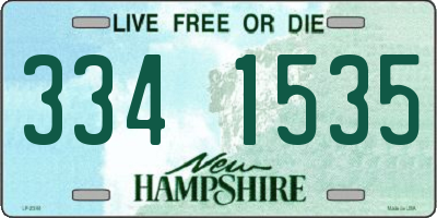 NH license plate 3341535