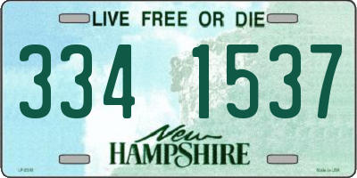 NH license plate 3341537