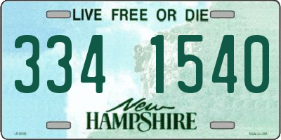 NH license plate 3341540