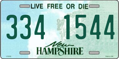 NH license plate 3341544