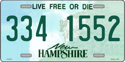 NH license plate 3341552